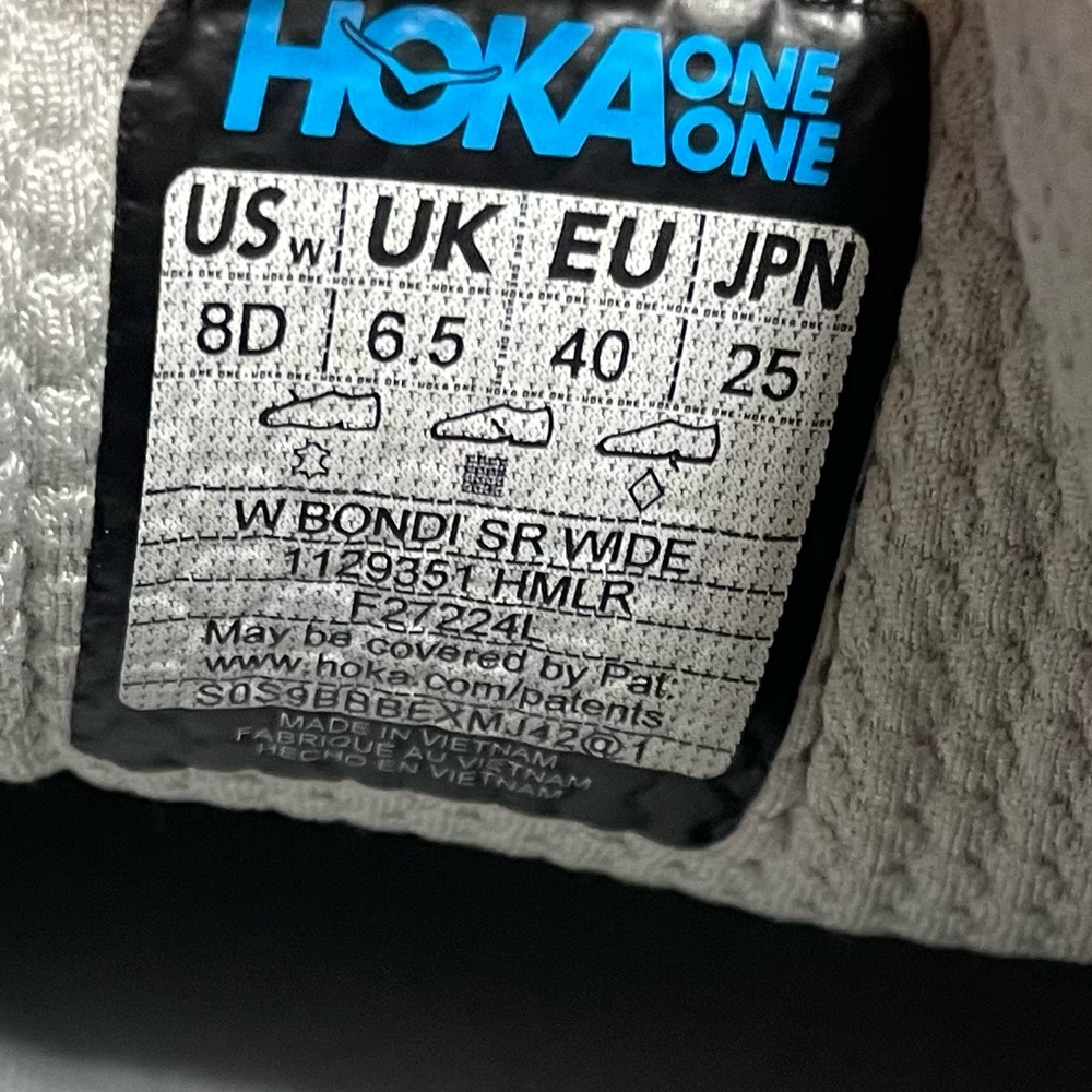 Hoka Bondi SR Women’s 8 Wide Light Gray - Picture 5 of 5